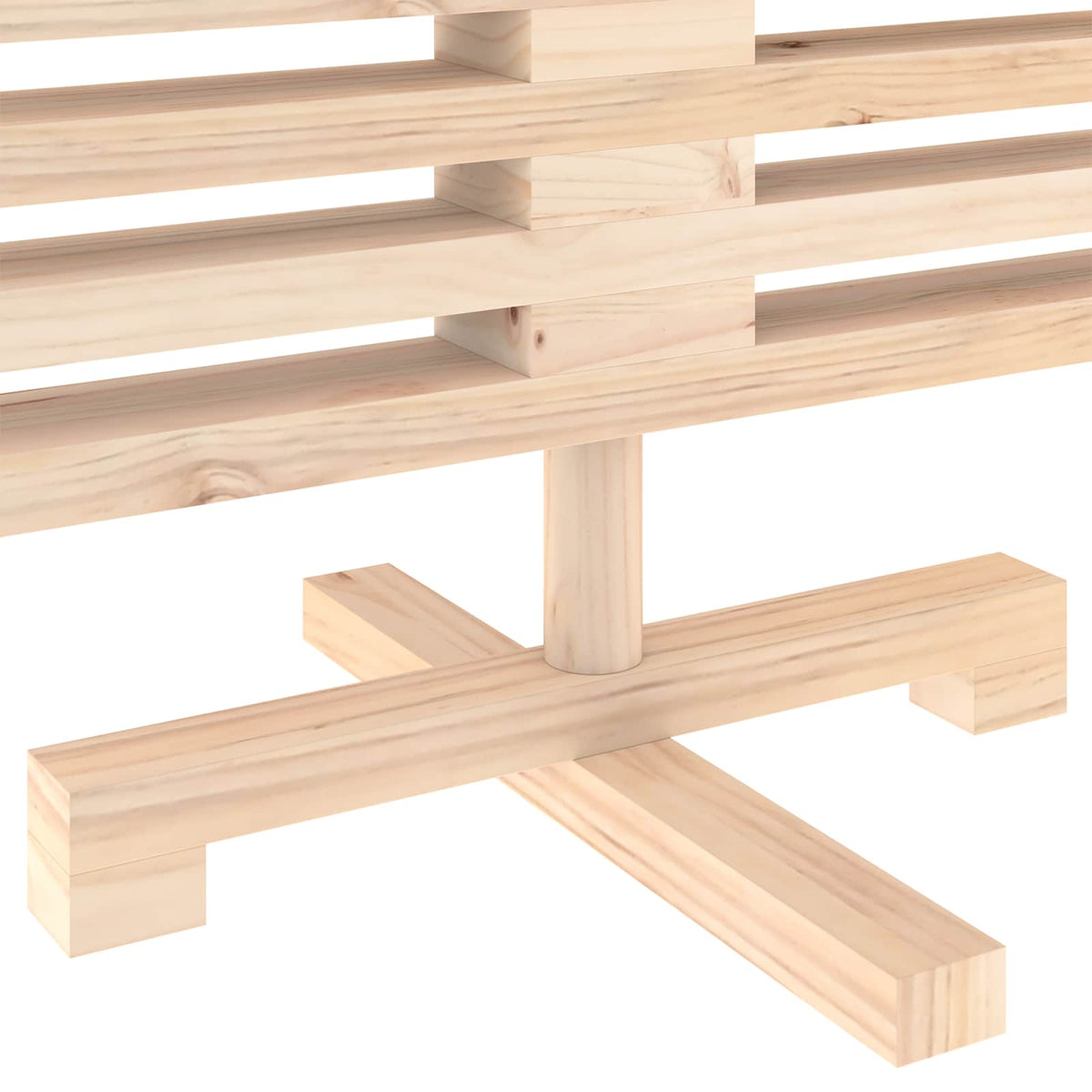vidaXL Drewniana choinka KOTKA 120 cm Lite drewno sosnowe Naturalny