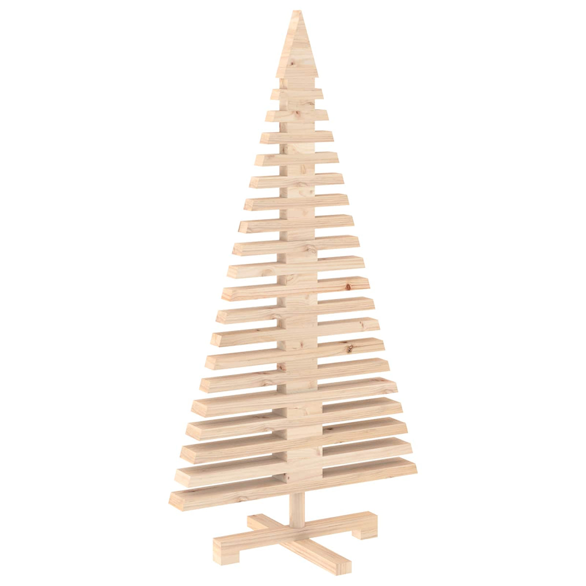 vidaXL Drewniana choinka KOTKA 120 cm Lite drewno sosnowe Naturalny