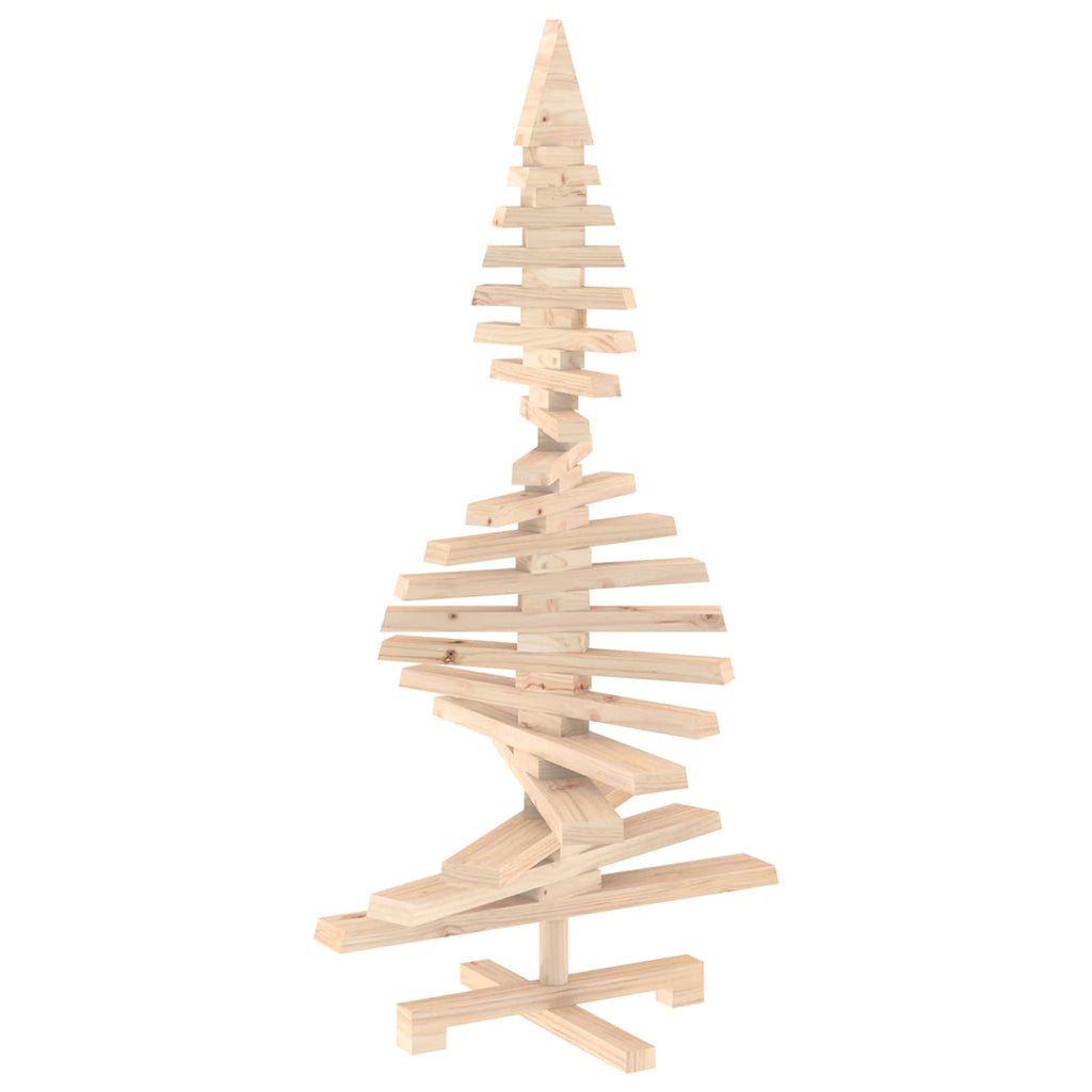 vidaXL Drewniana choinka KOTKA 120 cm Lite drewno sosnowe Naturalny