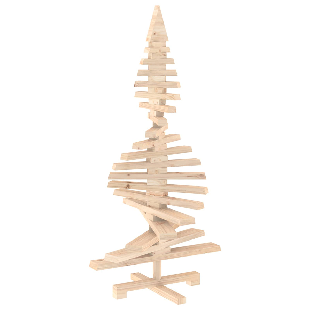 vidaXL Drewniana choinka KOTKA 120 cm Lite drewno sosnowe Naturalny
