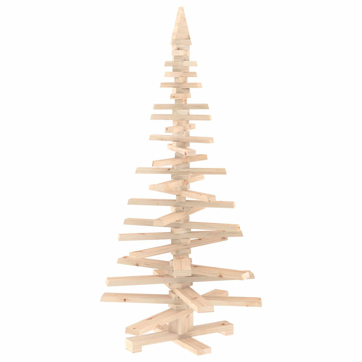 vidaXL Drewniana choinka KOTKA 150 cm Lite drewno sosnowe Naturalny