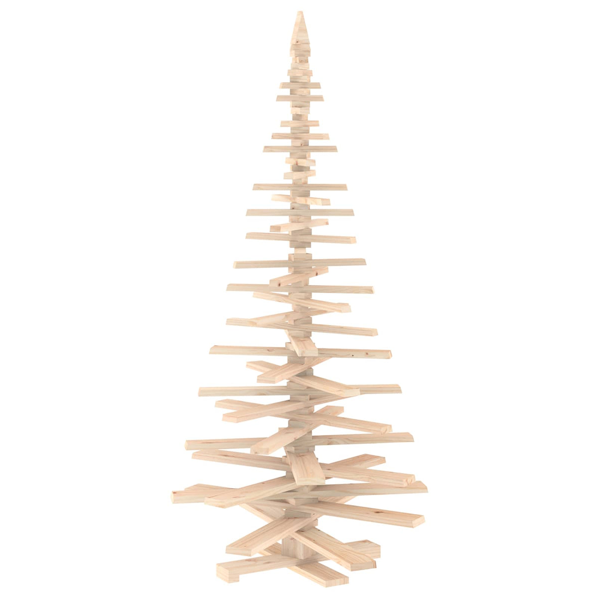vidaXL Drewniana choinka KOTKA 210 cm Lite drewno sosnowe Naturalny