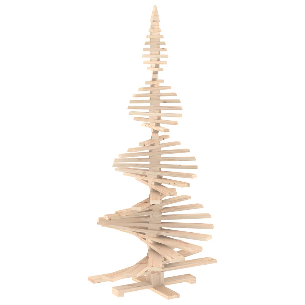 vidaXL Drewniana choinka KOTKA 210 cm Lite drewno sosnowe Naturalny