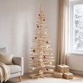 vidaXL Drewniana choinka KOTKA 240 cm Lite drewno sosnowe Naturalny