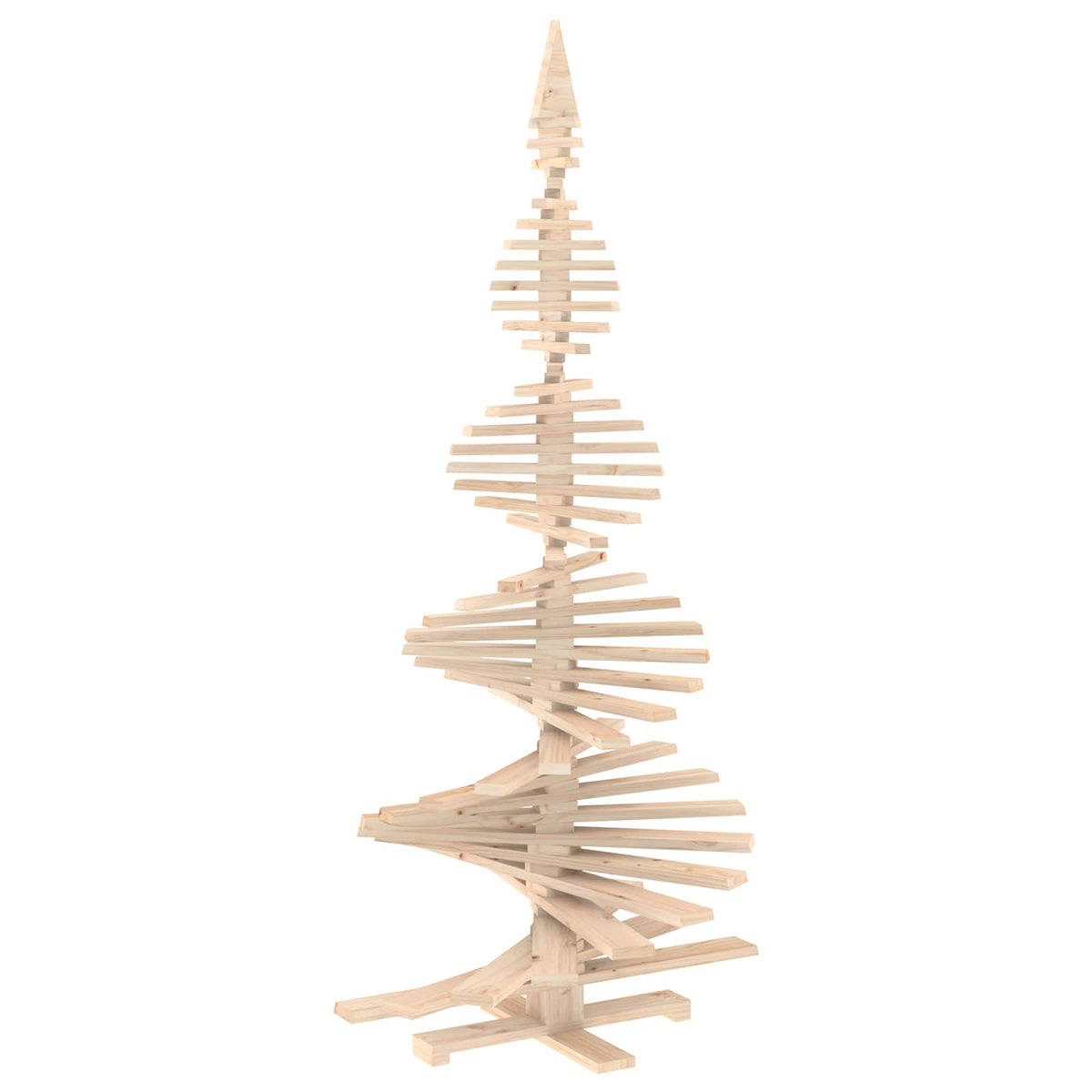 vidaXL Drewniana choinka KOTKA 240 cm Lite drewno sosnowe Naturalny