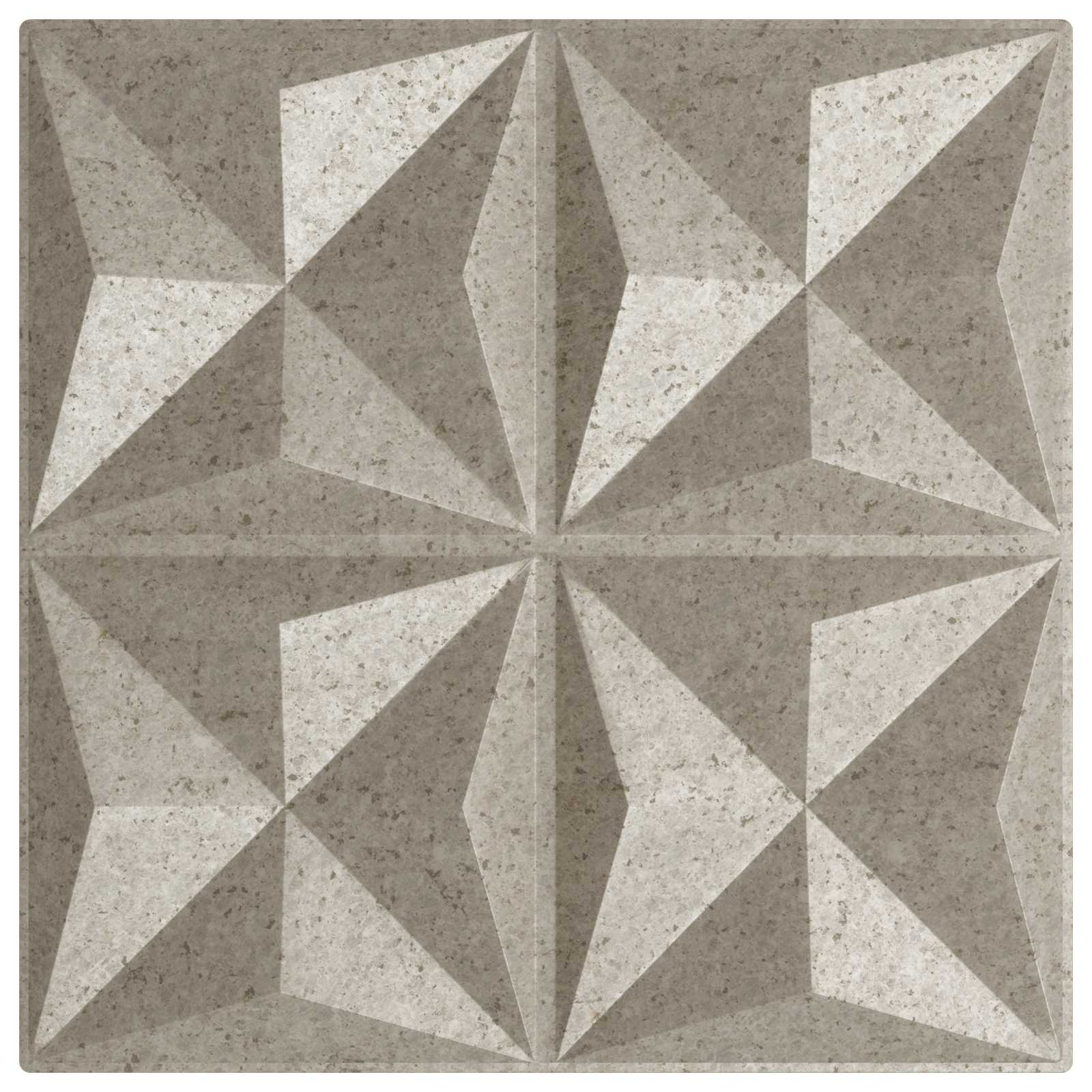 vidaXL Panele ścienne 48 pcs Beton origami 50 x 50 cm Pianka XPS