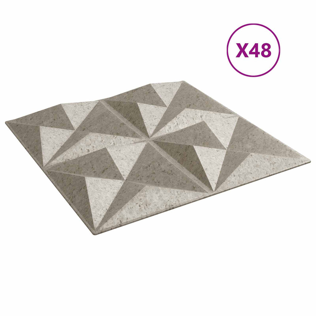 vidaXL Panele ścienne 48 pcs Beton origami 50 x 50 cm Pianka XPS