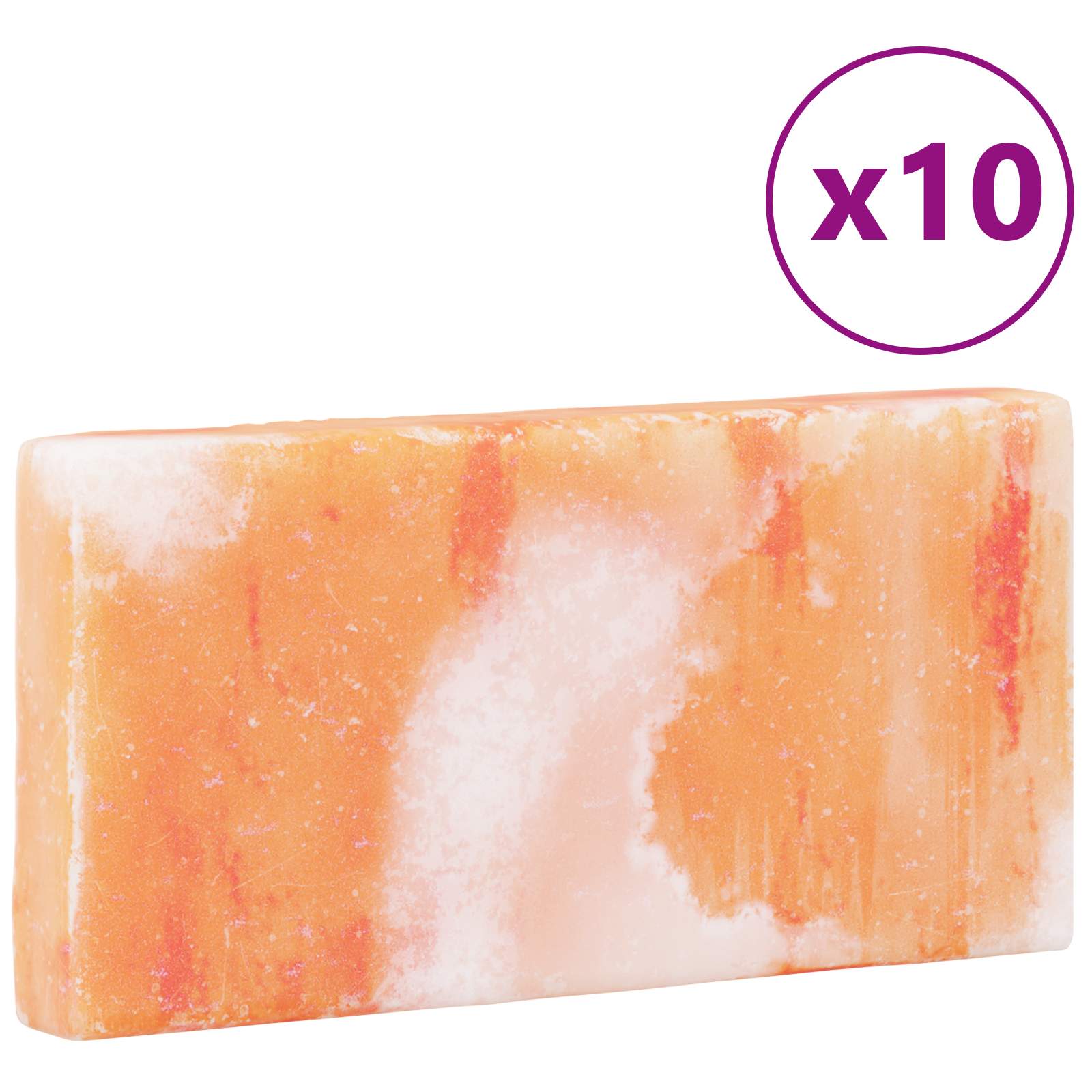 vidaXL Kamienie Solne 10 pcs różowy 20 x 2,5 x 10 cm Sól kamienna