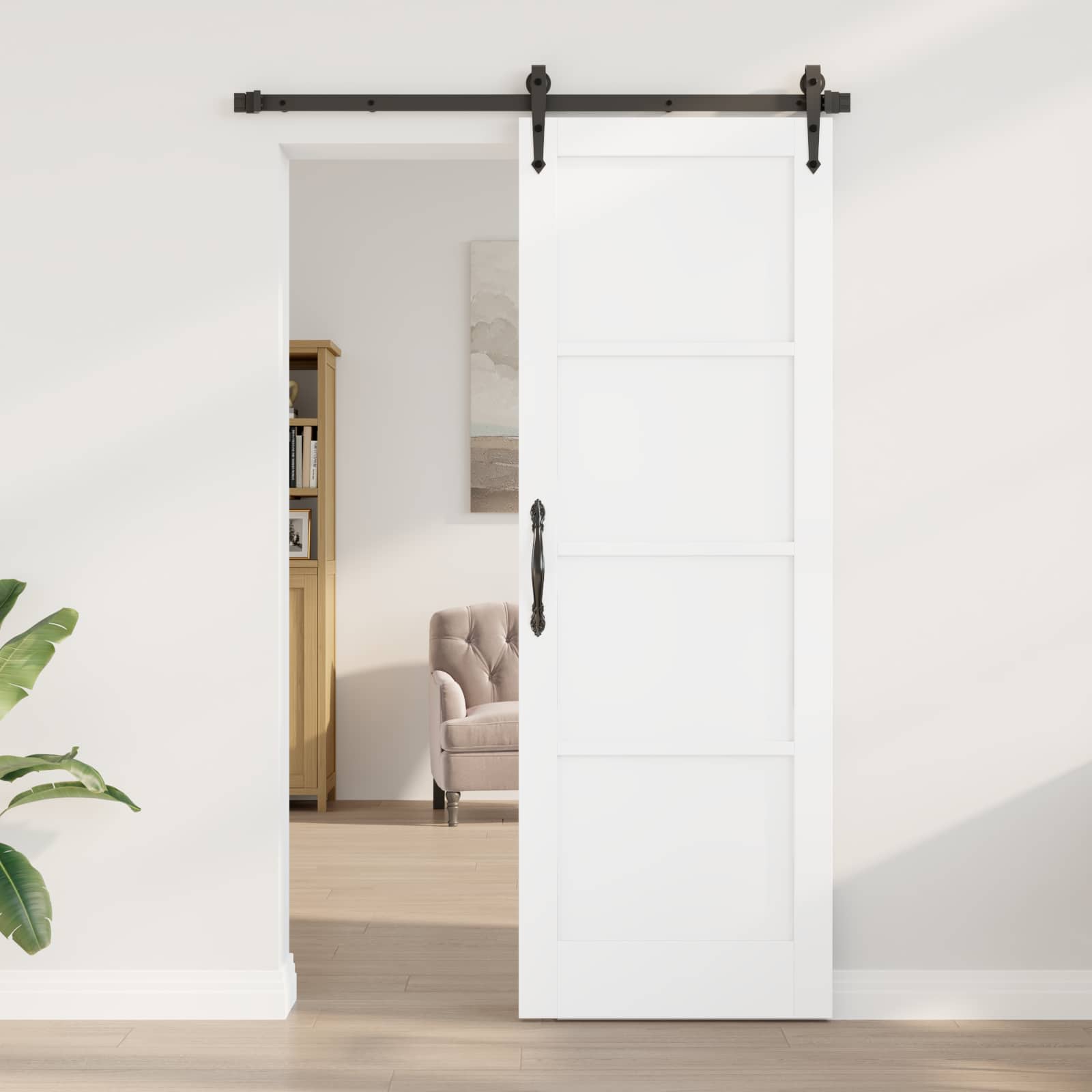 vidaXL Drzwi wewnętrzne Biały 73,5 x 211 cm sklejka
