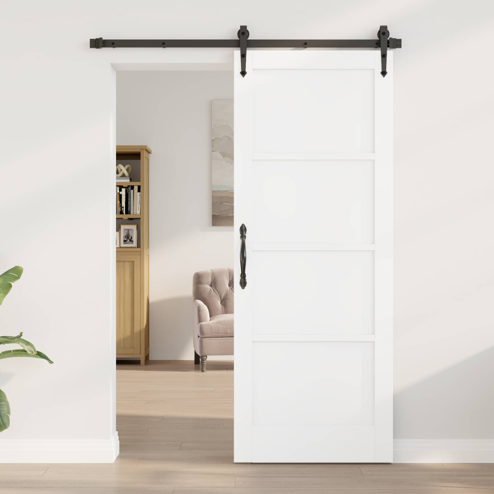 vidaXL Drzwi wewnętrzne Biały 78 x 202 cm sklejka