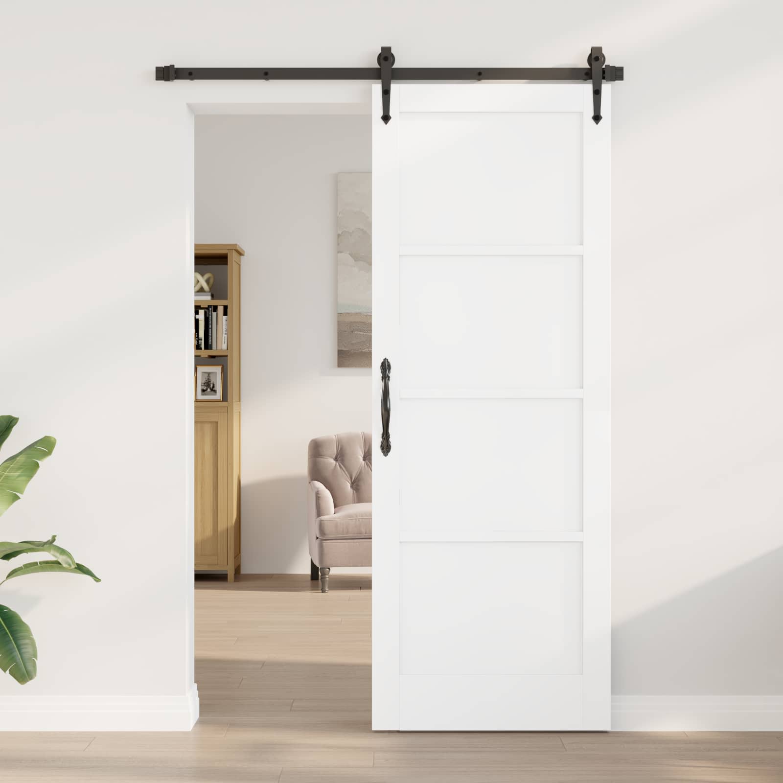 vidaXL Drzwi wewnętrzne Biały 78 x 211 cm sklejka