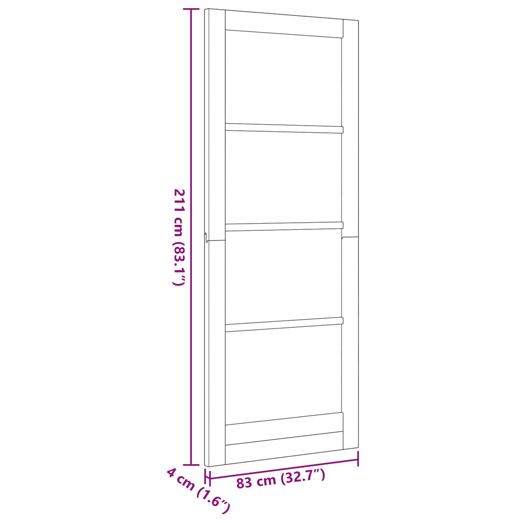 vidaXL Drzwi wewnętrzne Biały 83 x 211 cm sklejka