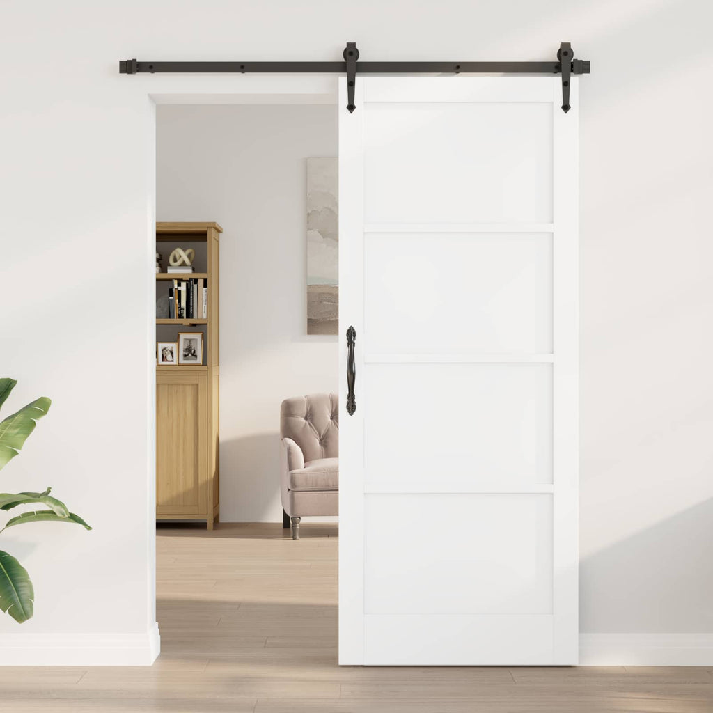 vidaXL Drzwi wewnętrzne Biały 86 x 211 cm sklejka