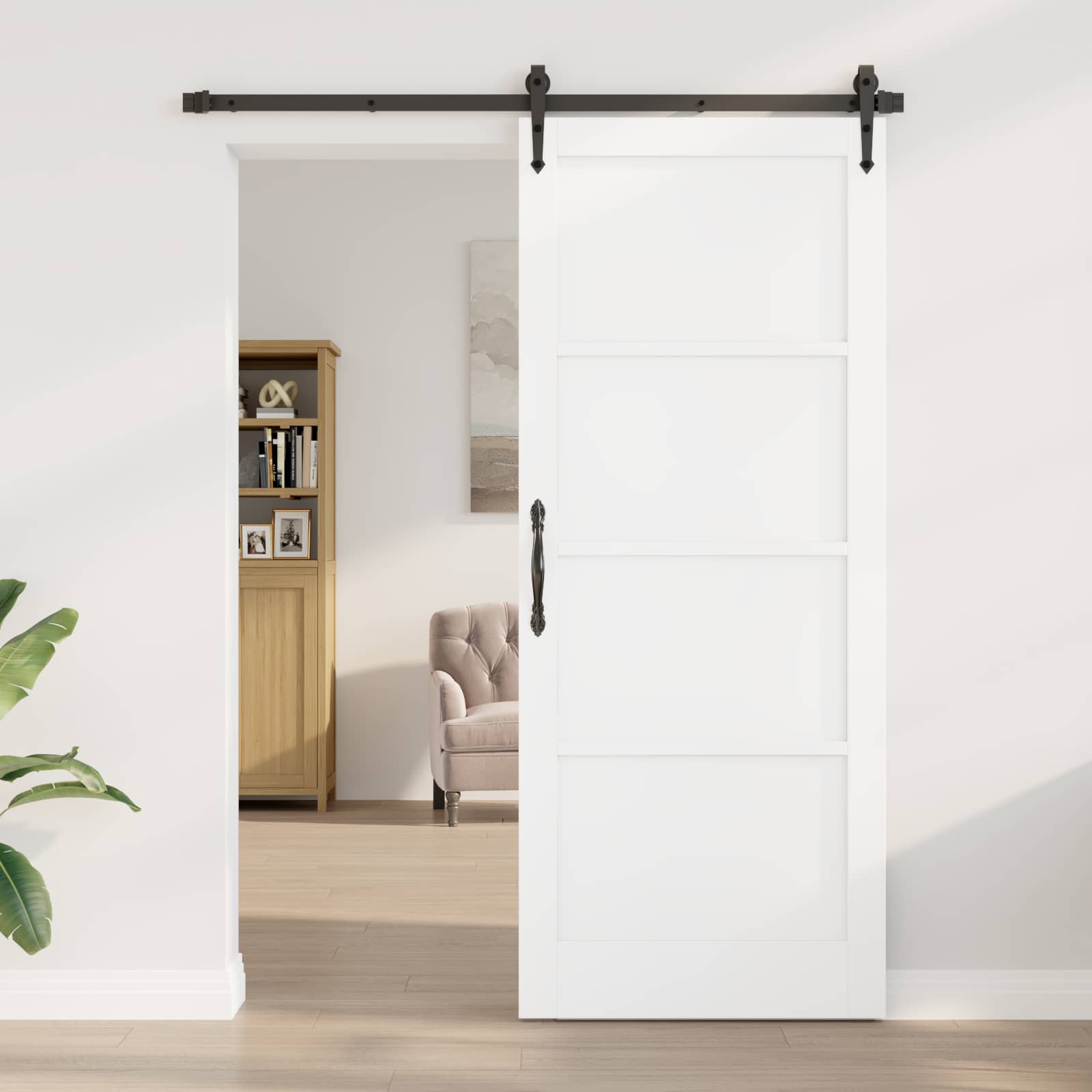vidaXL Drzwi wewnętrzne Biały 86 x 211 cm sklejka