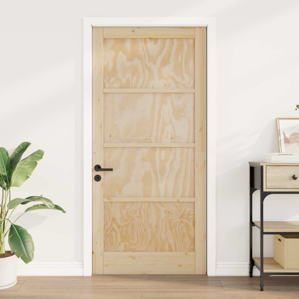 vidaXL Drzwi wewnętrzne naturalny 93 x 202 cm sklejka