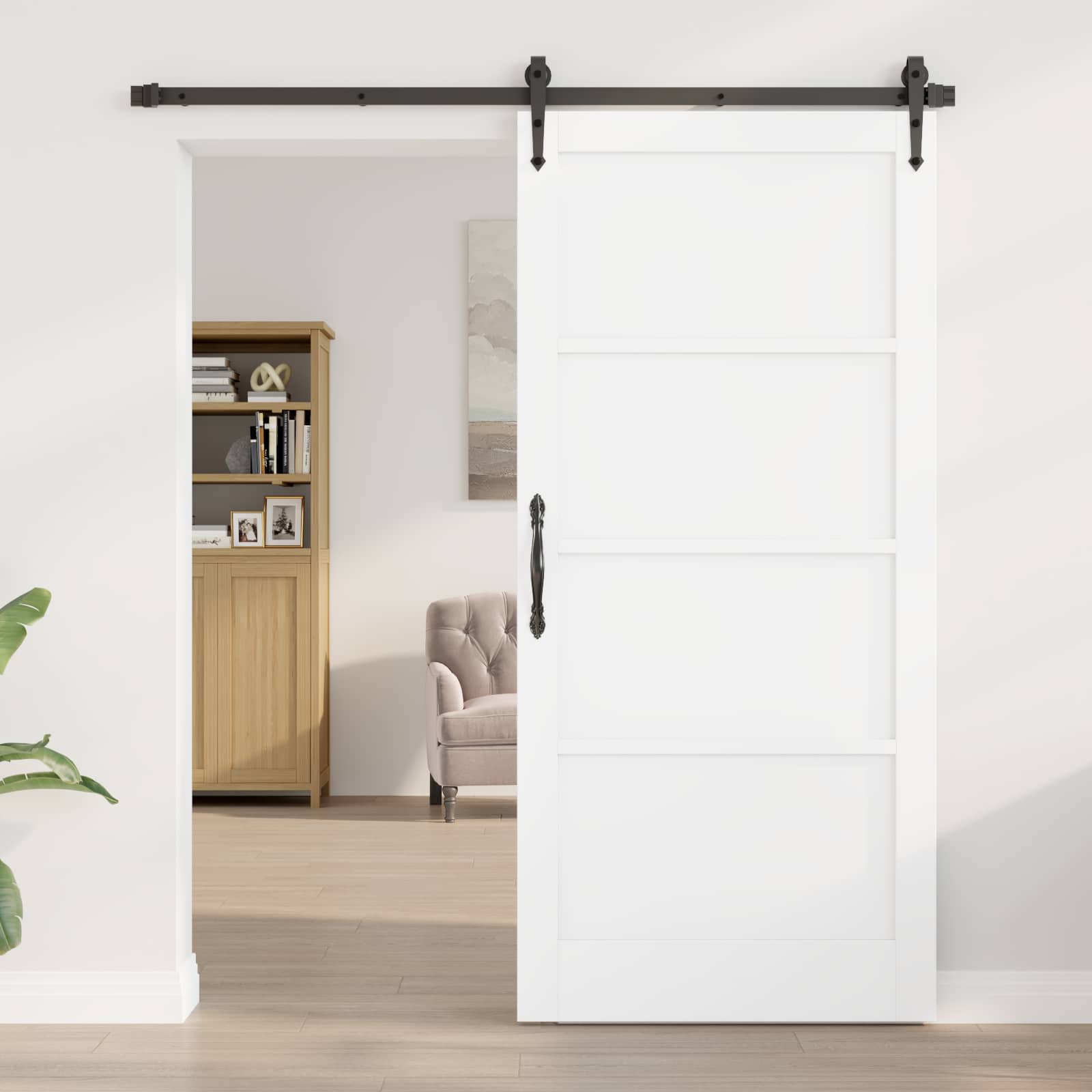 vidaXL Drzwi wewnętrzne Biały 93 x 202 cm sklejka