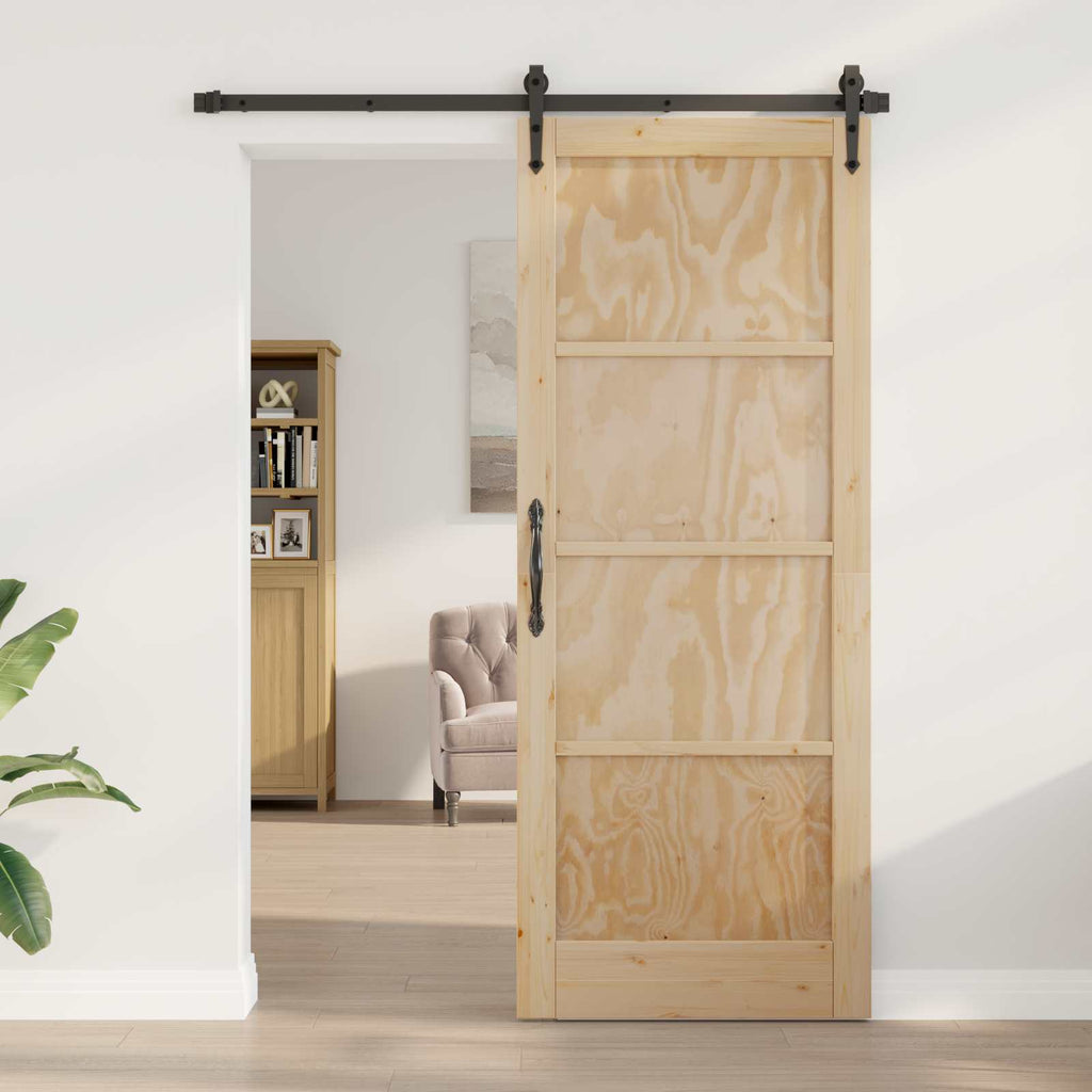 vidaXL Drzwi wewnętrzne naturalny 93 x 211 cm sklejka