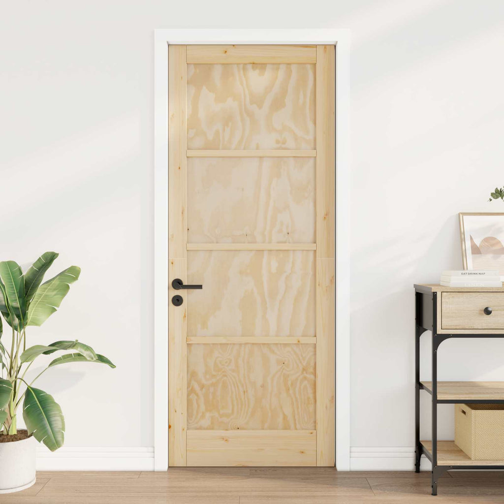 vidaXL Drzwi wewnętrzne naturalny 93 x 211 cm sklejka