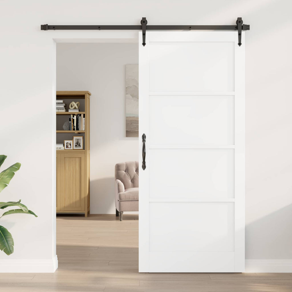 vidaXL Drzwi wewnętrzne Biały 93 x 211 cm sklejka