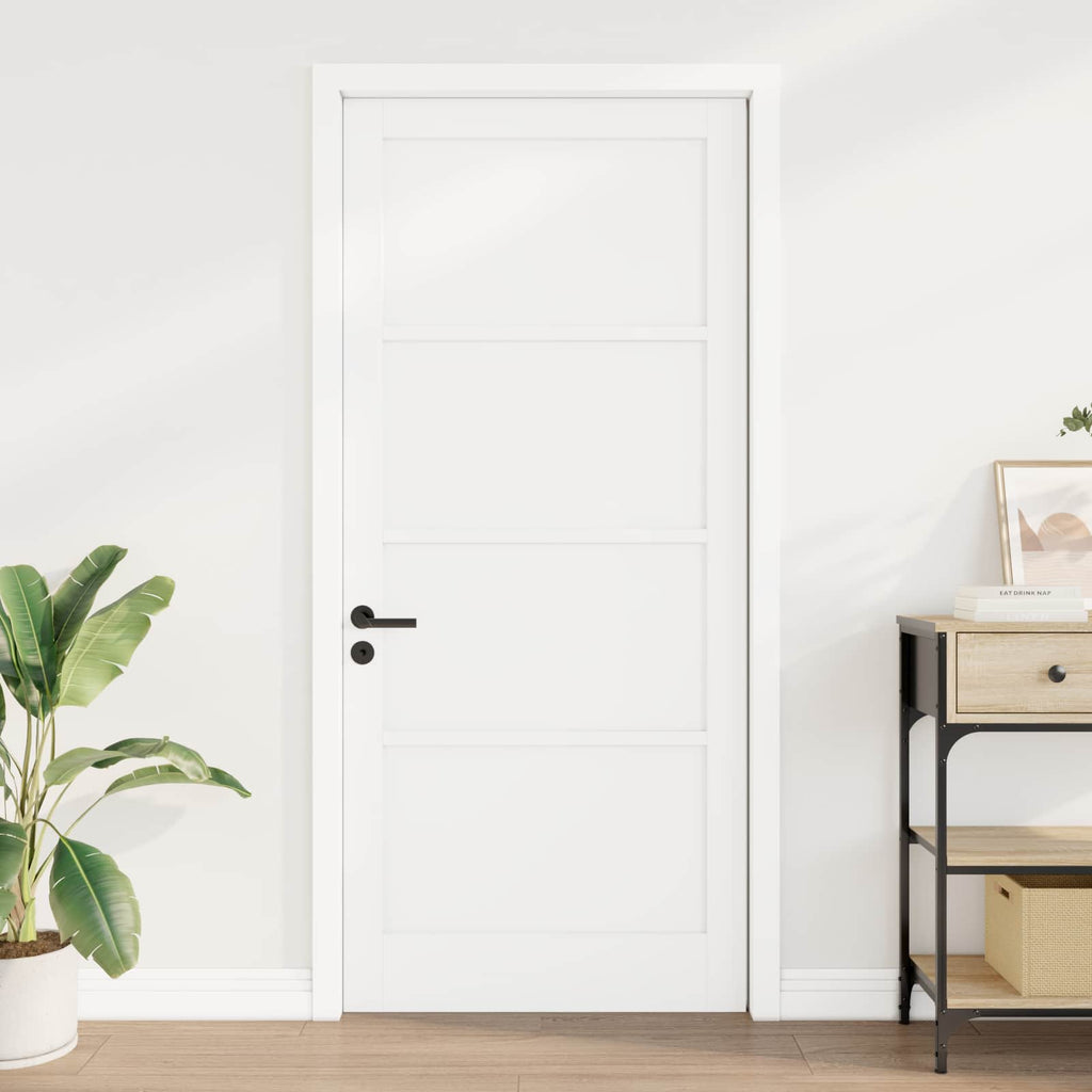 vidaXL Drzwi wewnętrzne Biały 93 x 211 cm sklejka