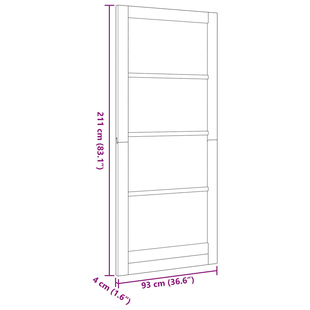 vidaXL Drzwi wewnętrzne Biały 93 x 211 cm sklejka