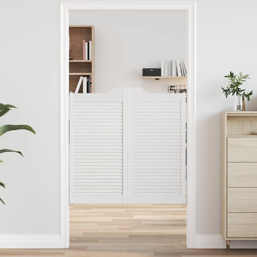 vidaXL Drzwi wahadłowe 2 pcs Biały Lite drewno sosnowe
