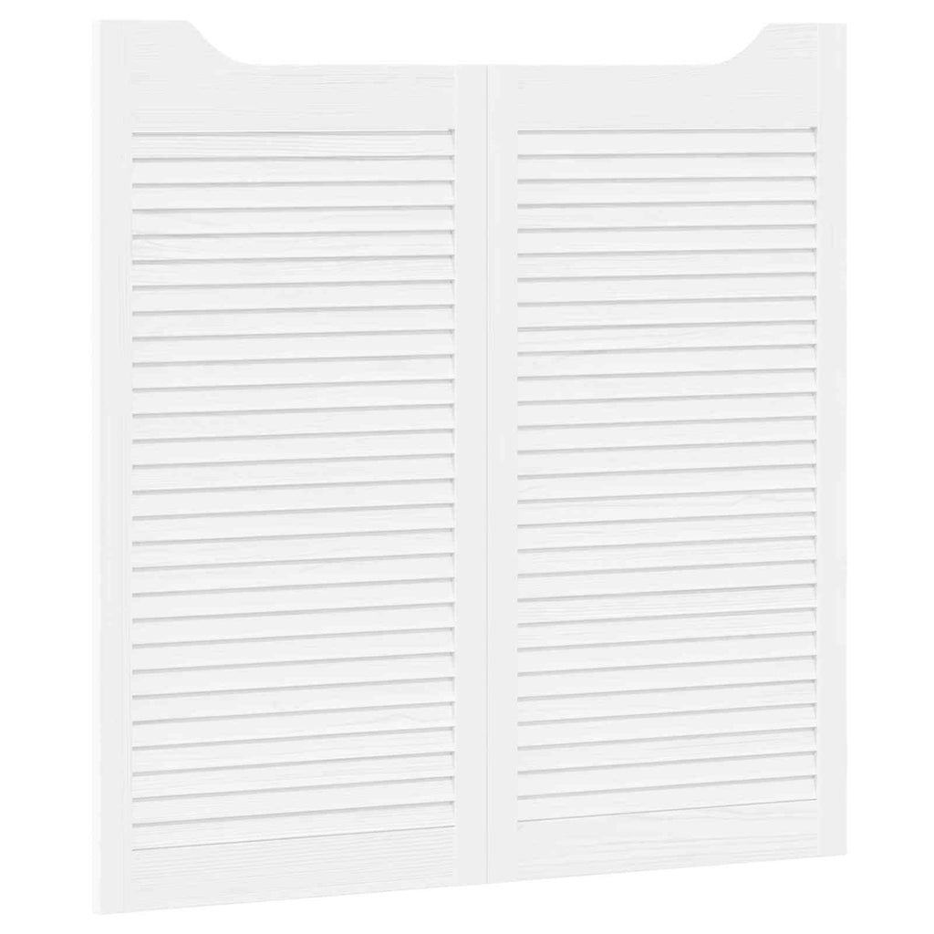 vidaXL Drzwi wahadłowe 2 pcs Biały Lite drewno sosnowe