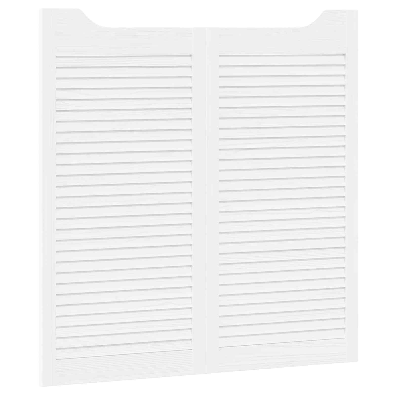 vidaXL Drzwi wahadłowe 2 pcs Biały Lite drewno sosnowe