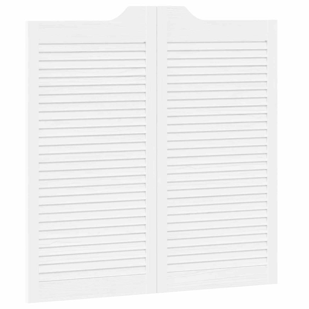 vidaXL Drzwi wahadłowe 2 pcs Biały Lite drewno sosnowe