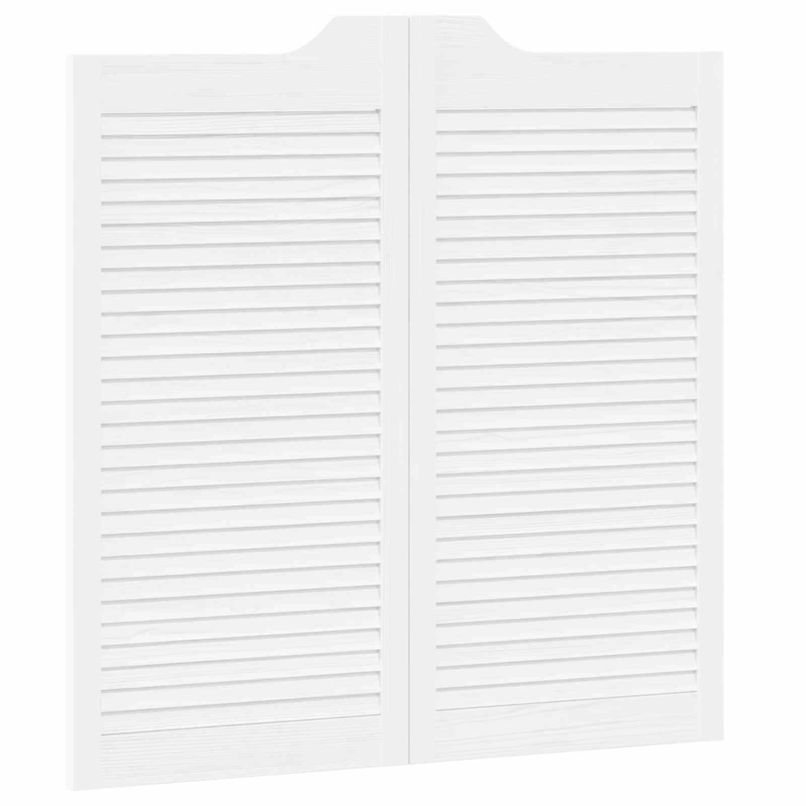 vidaXL Drzwi wahadłowe 2 pcs Biały Lite drewno sosnowe