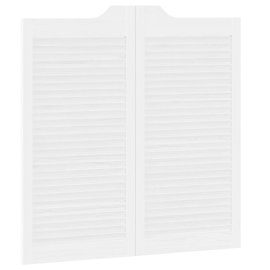 vidaXL Drzwi wahadłowe 2 pcs Biały Lite drewno sosnowe
