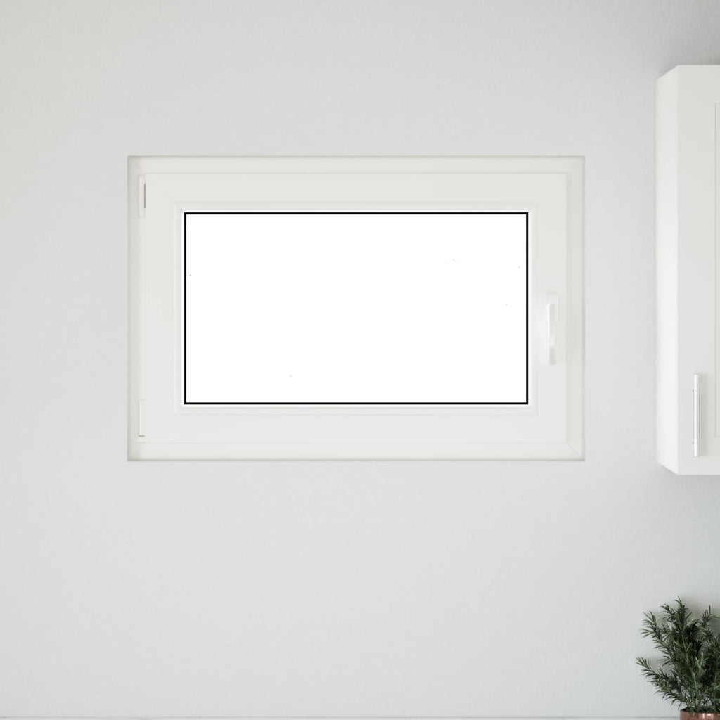 Okno piwniczne RISOR 90 x 70 cm PVC i szkło Biały