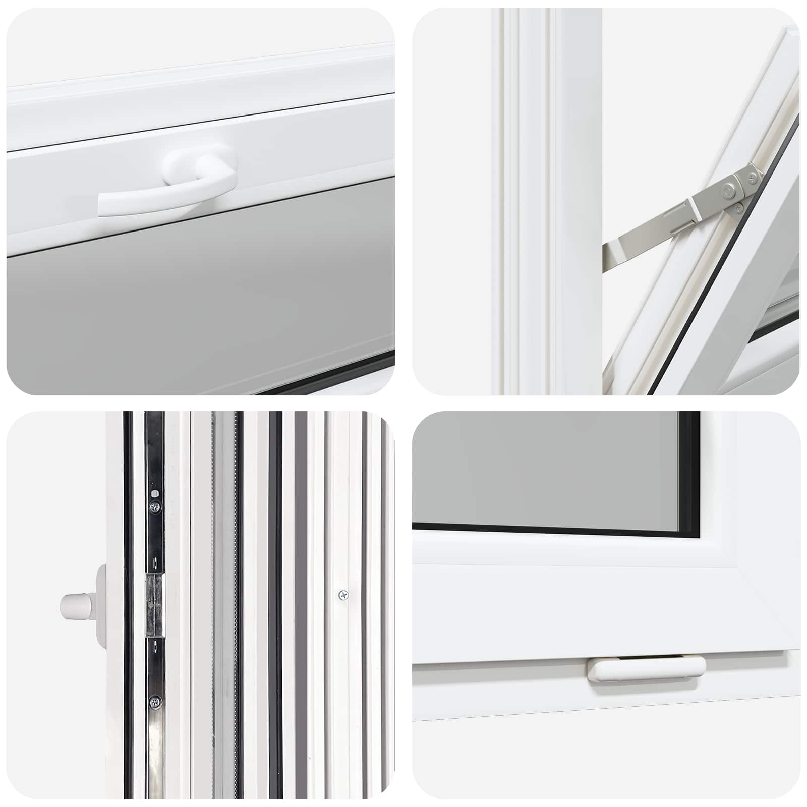 vidaXL Okno piwniczne RISOR 100 x 40 cm PVC i szkło Biały