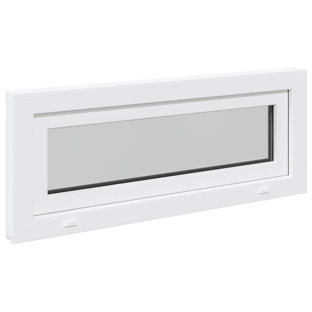 vidaXL Okno piwniczne RISOR 100 x 40 cm PVC i szkło Biały