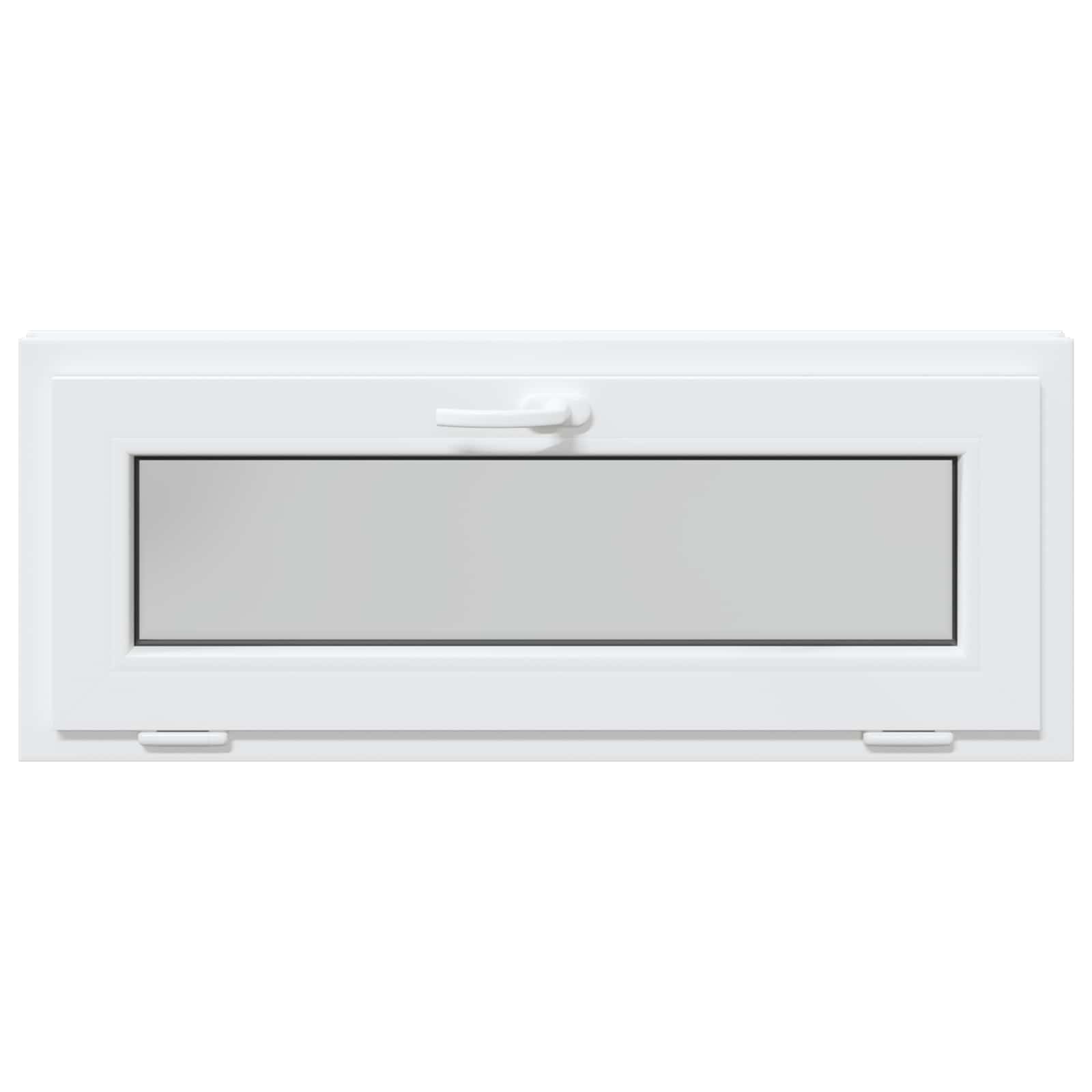 vidaXL Okno piwniczne RISOR 100 x 40 cm PVC i szkło Biały