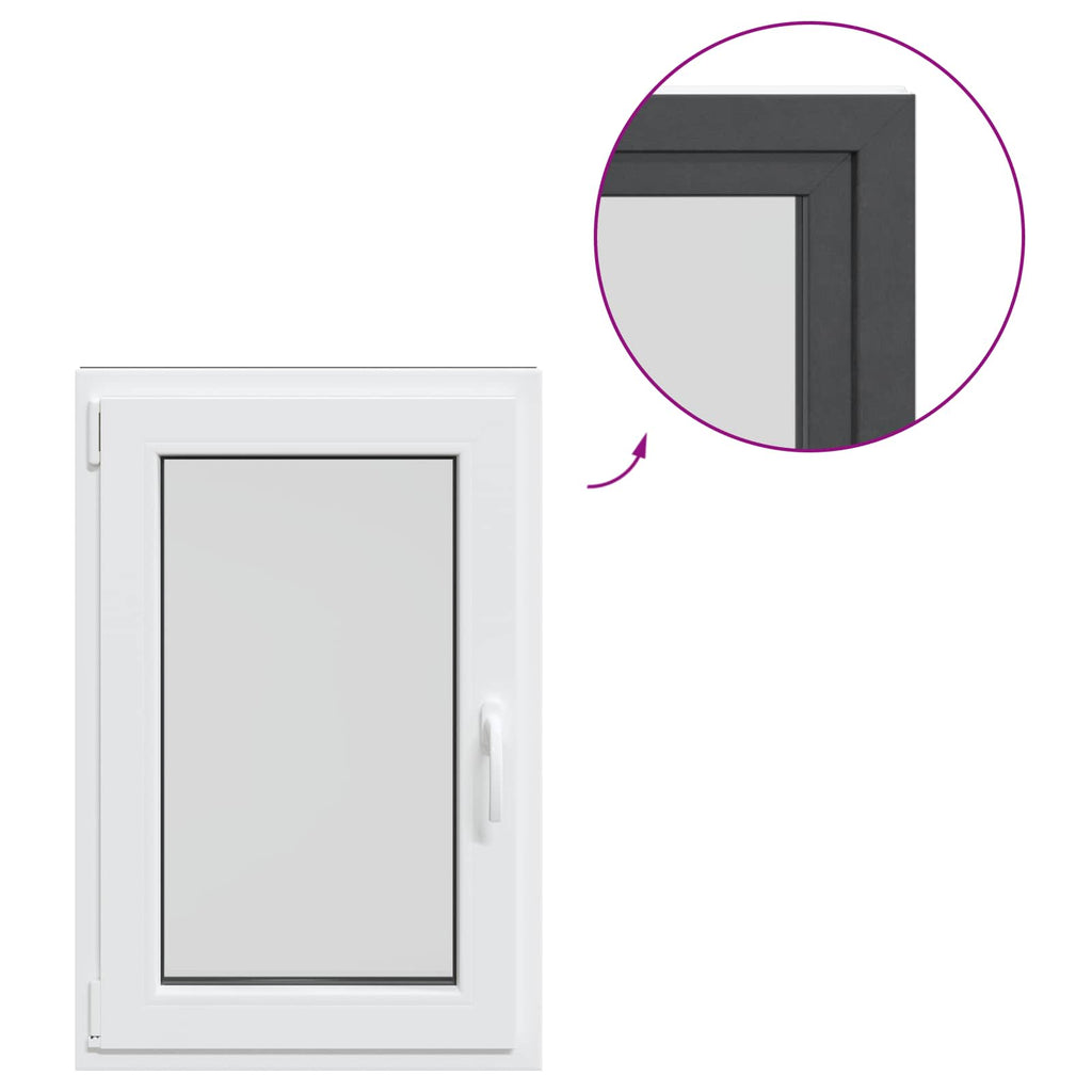 vidaXL Biała wewnętrzna kolor okna piwnicznego RISOR 60 x 80 cm