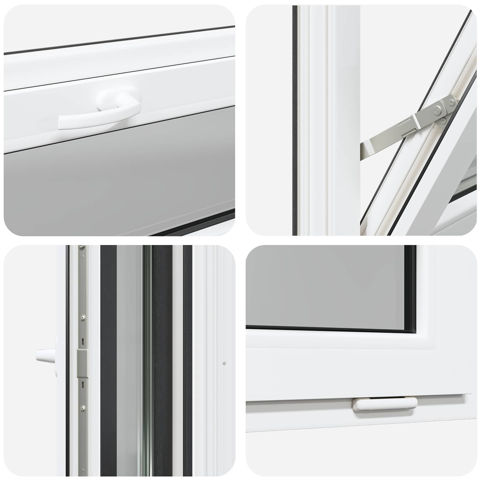 vidaXL Okno piwniczne RISOR 80 x 40 cm PVC i szkło antracytowy