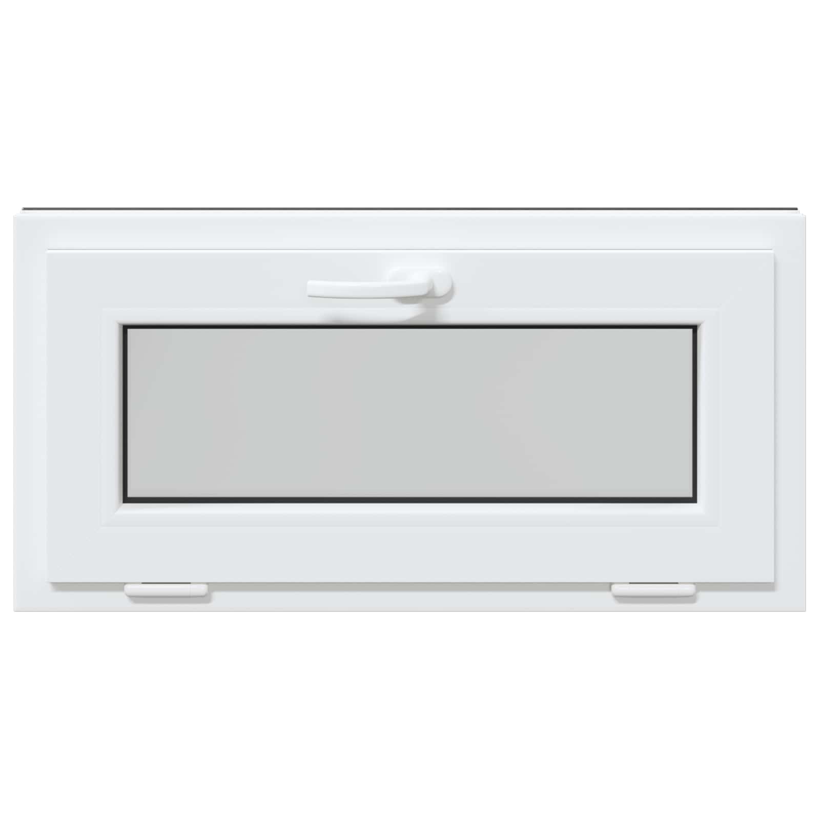 vidaXL Okno piwniczne RISOR 80 x 40 cm PVC i szkło antracytowy