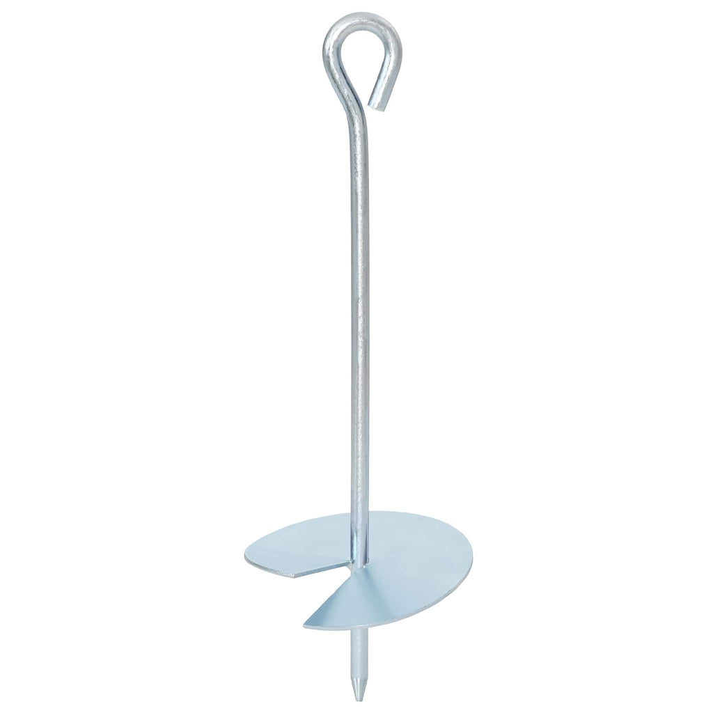 vidaXL Kotwa ziemna 2 pcs srebrny Ø10 x 30 cm Galwanizowany metal