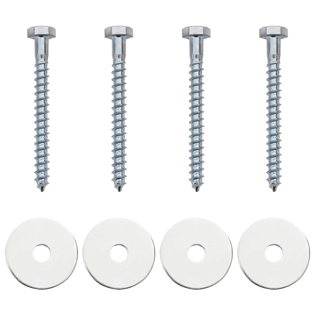 vidaXL Kotwa ziemna 4 pcs srebrny Ø10 x 40 cm Galwanizowany metal