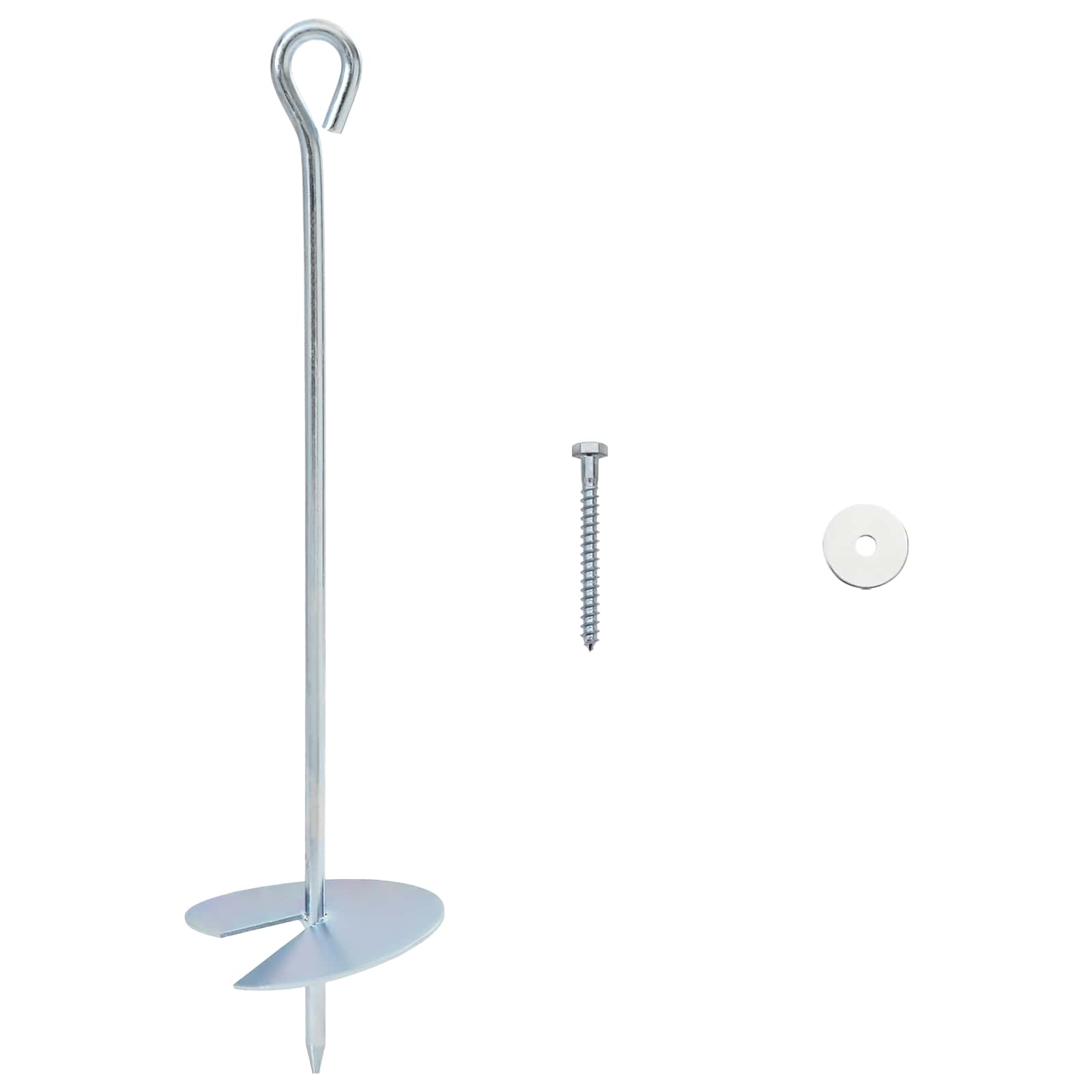 vidaXL Kotwa ziemna 10 pcs srebrny Ø10 x 40 cm Galwanizowany metal