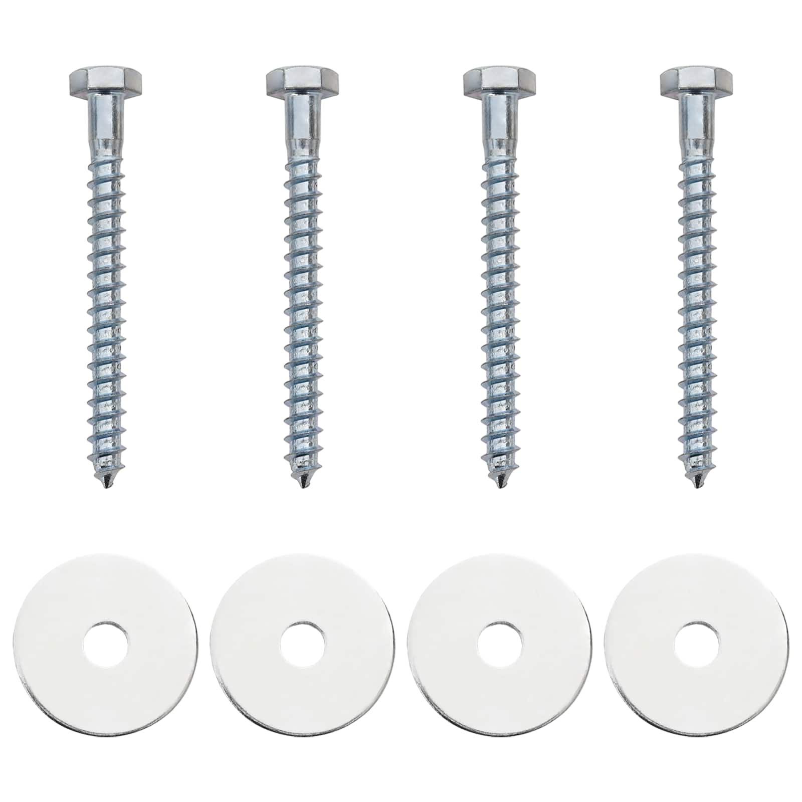 vidaXL Kotwa ziemna 4 pcs srebrny Ø10 x 50 cm Galwanizowany metal