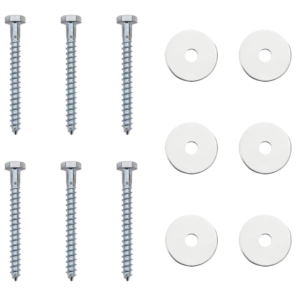 vidaXL Kotwa ziemna 6 pcs srebrny Ø10 x 50 cm Galwanizowany metal