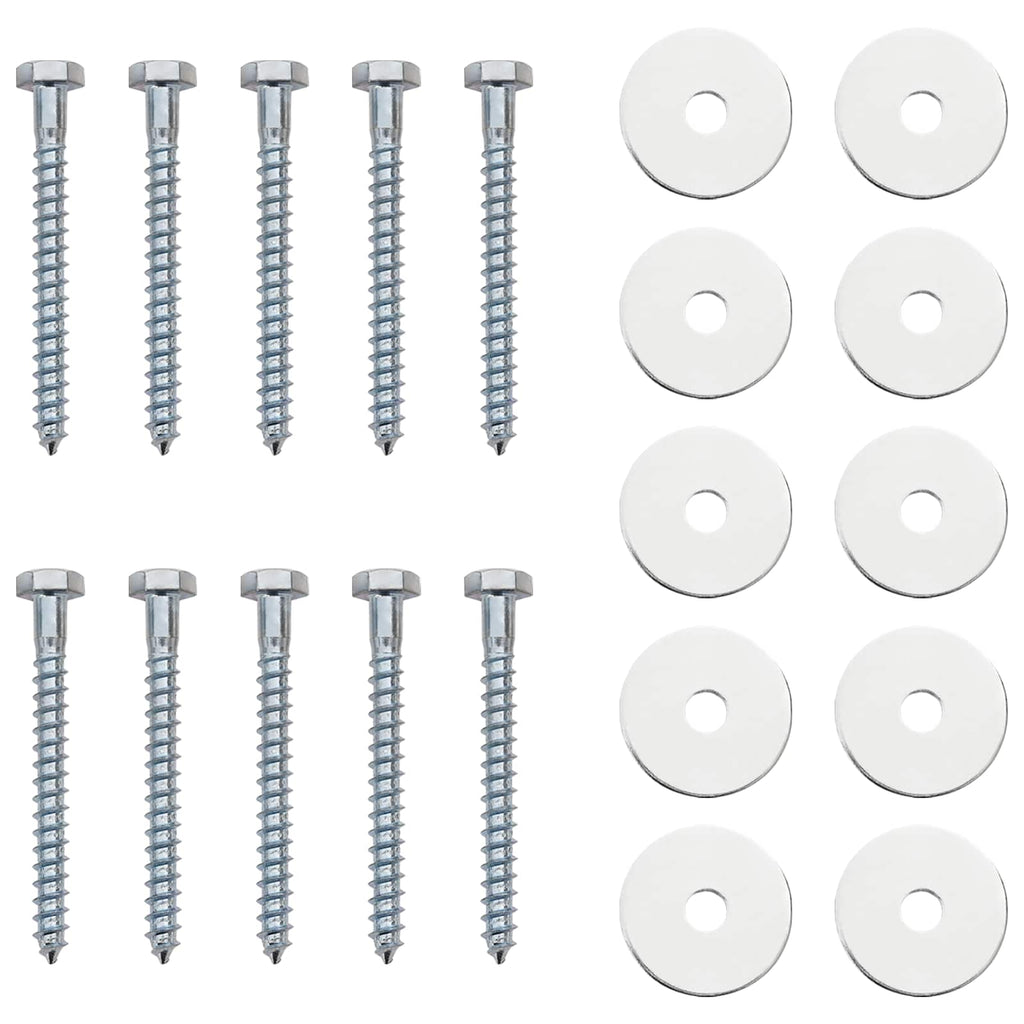 vidaXL Kotwa ziemna 10 pcs srebrny Ø10 x 50 cm Galwanizowany metal