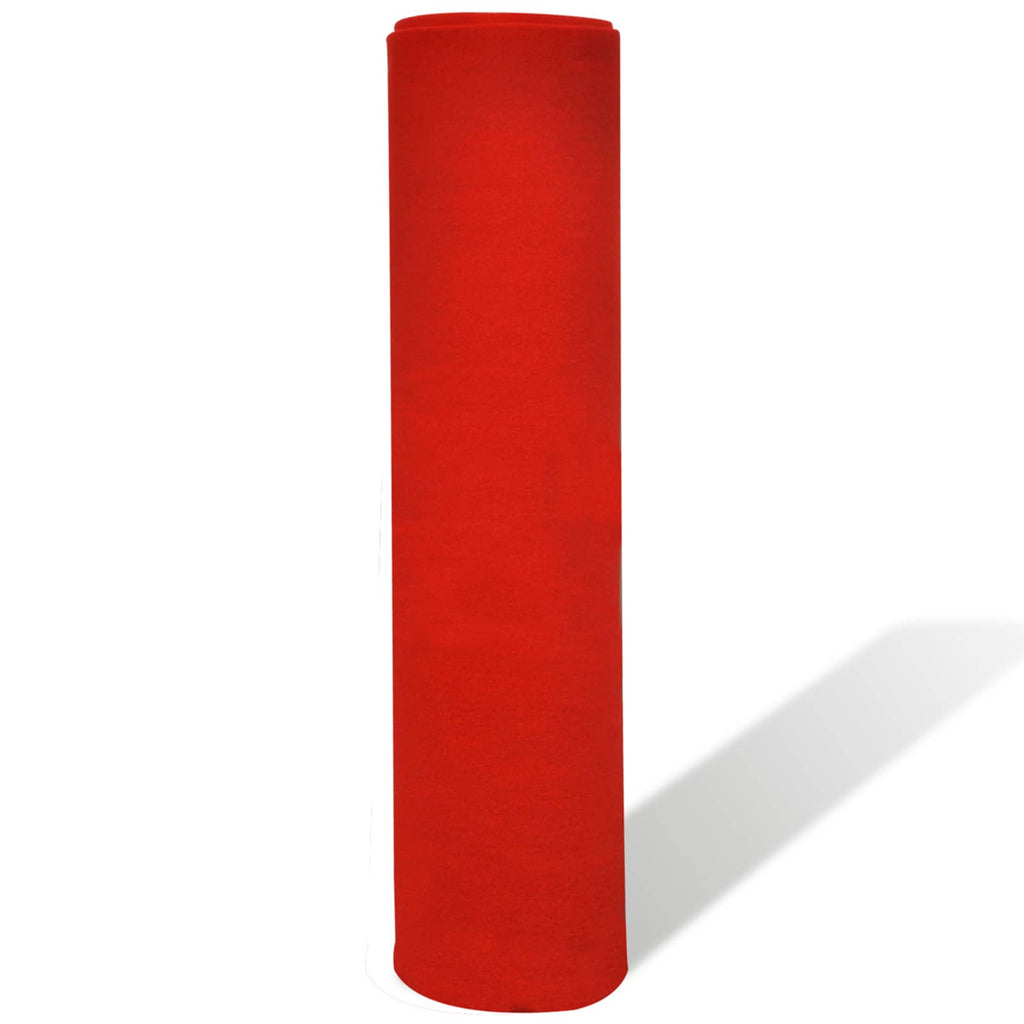 vidaXL Dywan czerwony 1 x 5 m Poliester