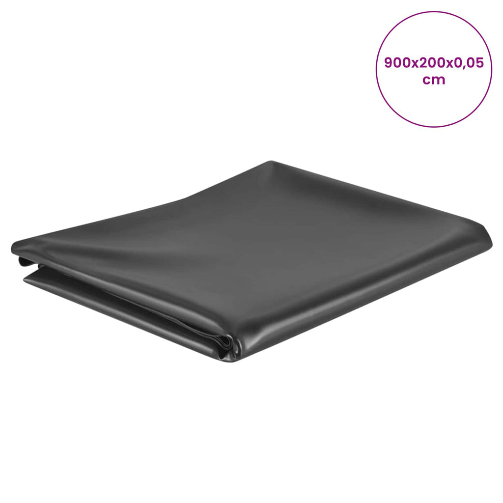vidaXL Podkład do Stawu 9 x 2 m PVC 0,5 mm Czarny