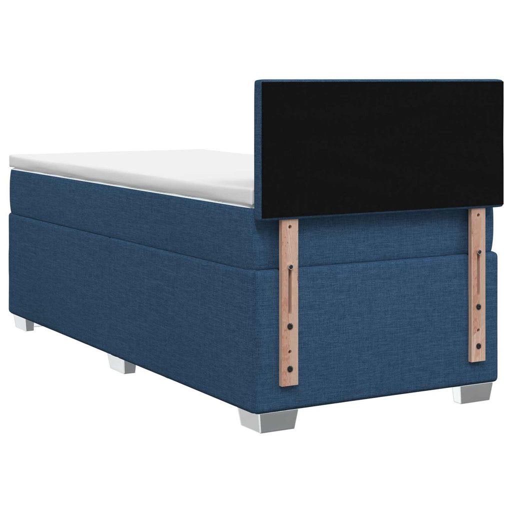vidaXL Łóżko kontynentalne z materacem niebieski 80 x 200 cm tkanina