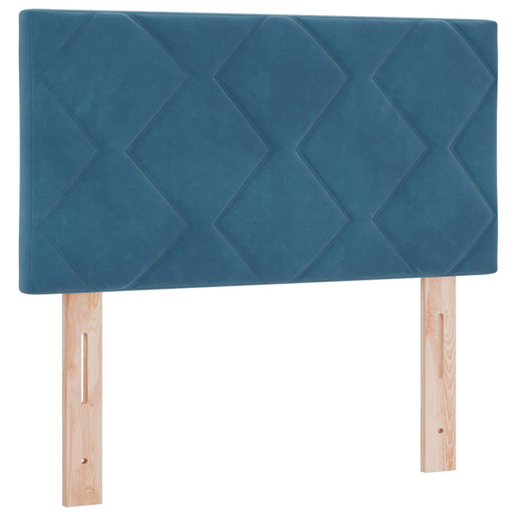 vidaXL Łóżko kontynentalne z materacem Ciemnoniebieski 80 x 200 cm