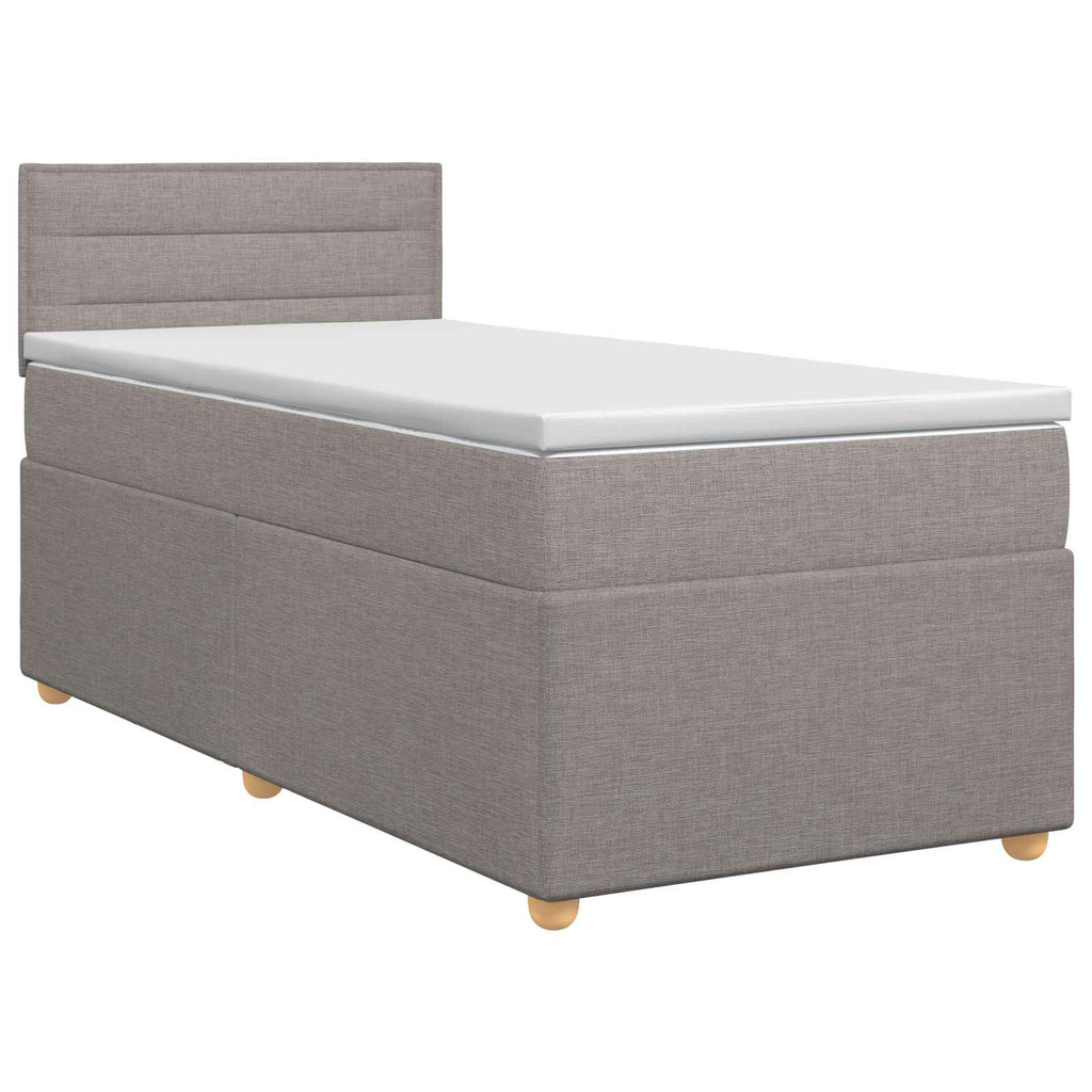 vidaXL Łóżko kontynentalne z materacem Ciemnoszary 80 x 200 cm tkanina