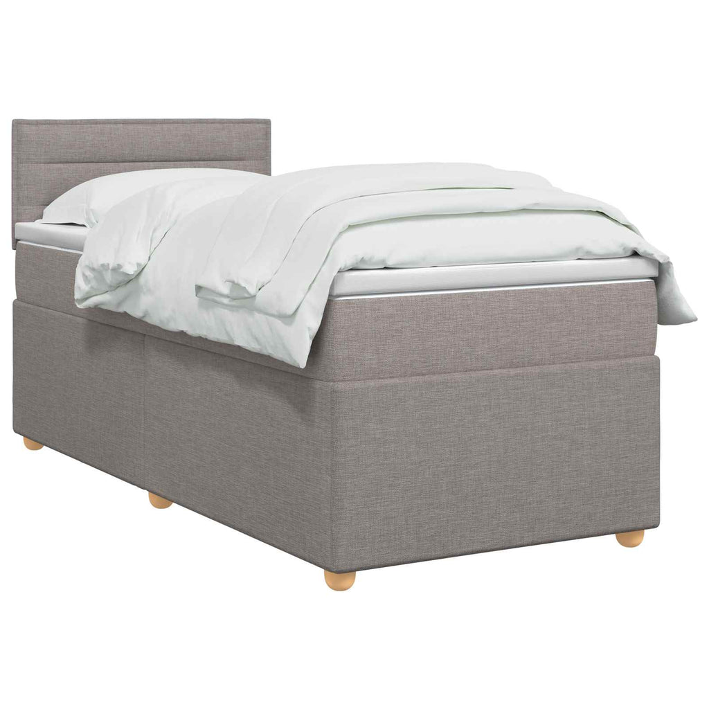 vidaXL Łóżko kontynentalne z materacem Ciemnoszary 80 x 200 cm tkanina